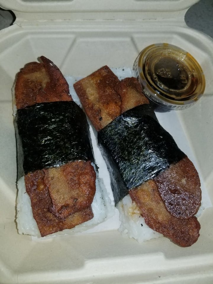 review photo of Naughty Panda Bacon Musubi shared by @soberveganvan on 22 Apr 2020 - review