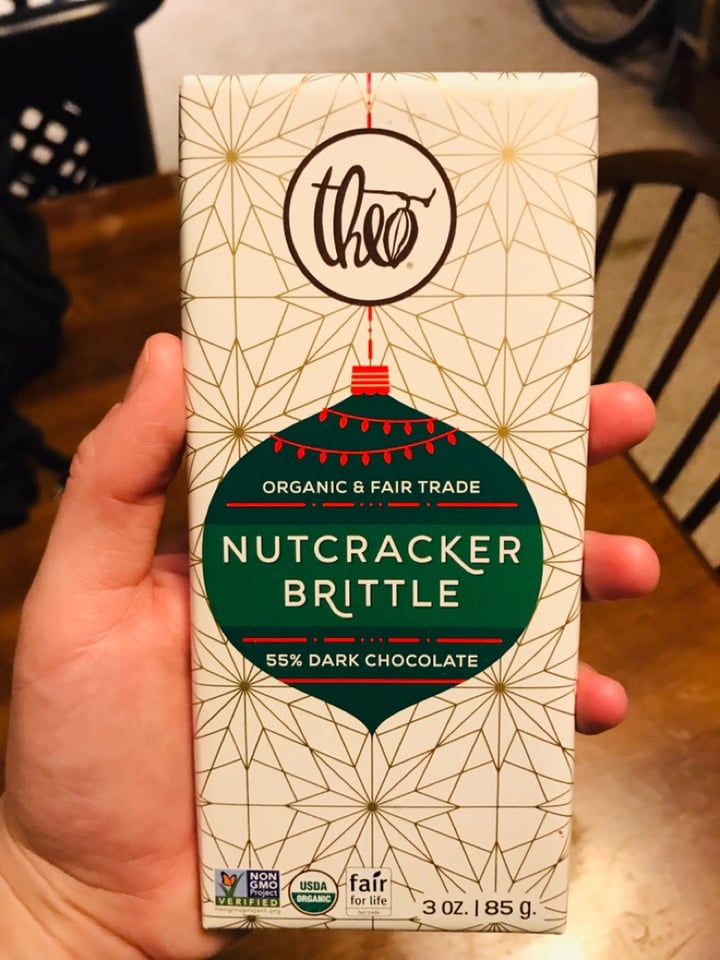 photo of Theo Chocolate Nutcracker Brittle 55% Dark Chocolate shared by @veganbrenna87 on  03 Dec 2019 - review