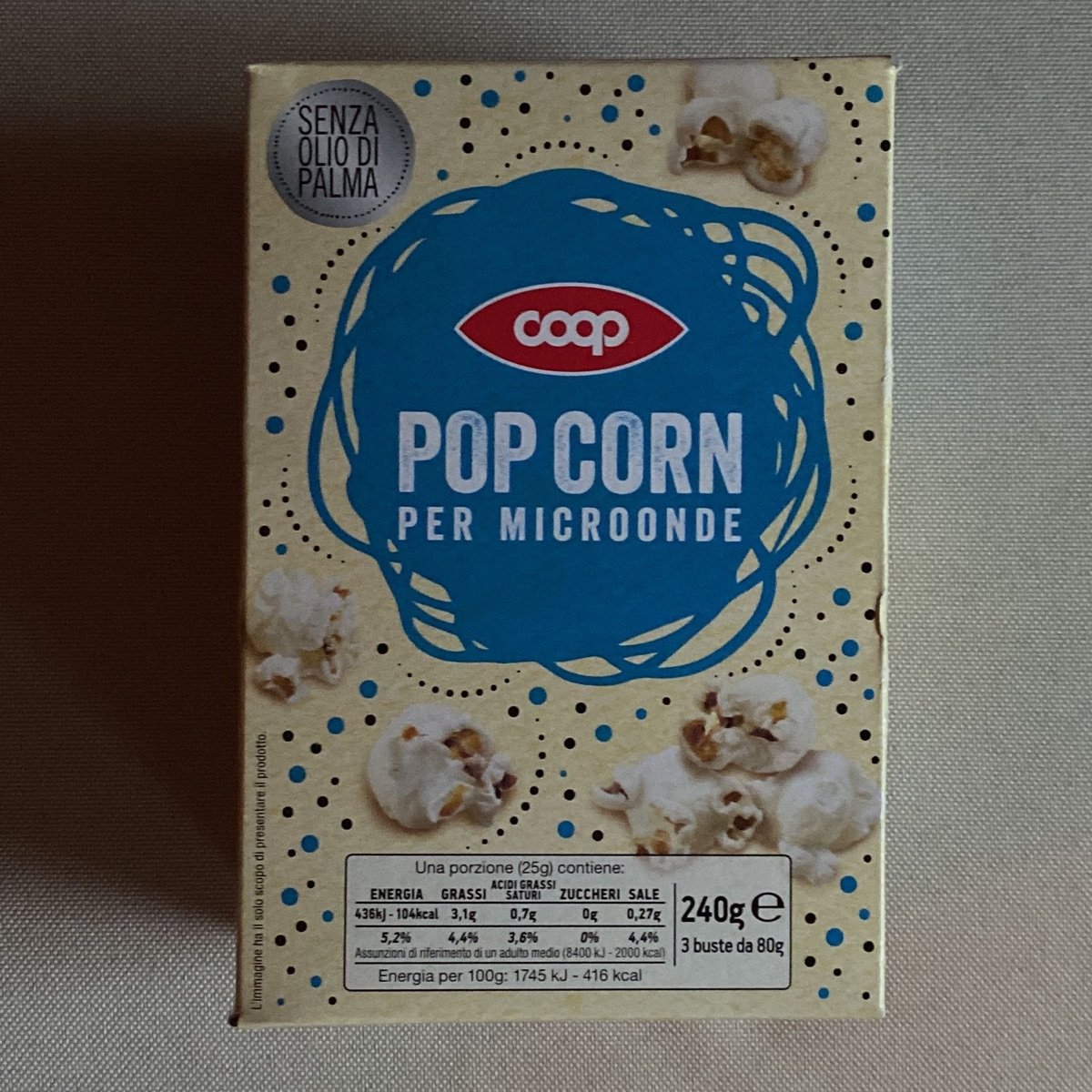 Pop Corn Per Microonde 3 X 80 G -  