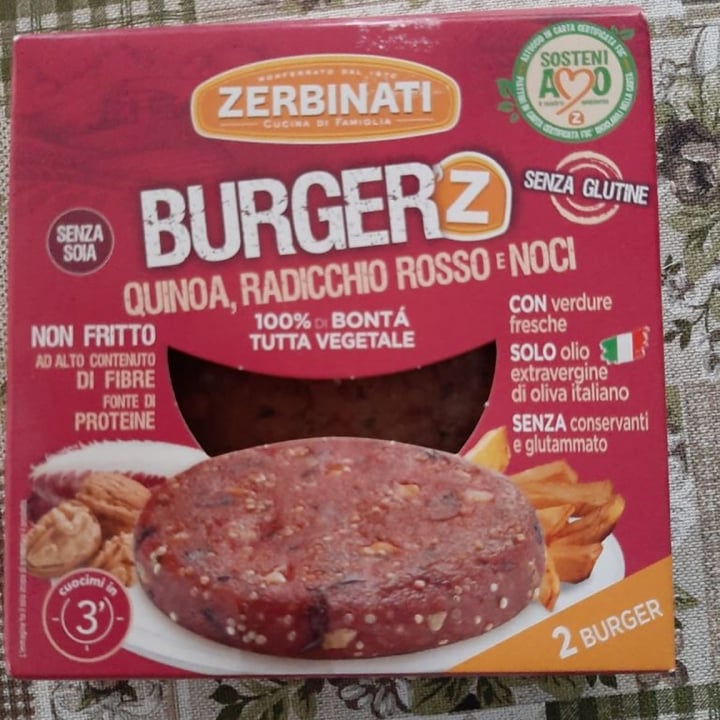 photo of Zerbinati Burger Quinoa, Radicchio Rosso E Noci shared by @ariannad on  28 Oct 2021 - review