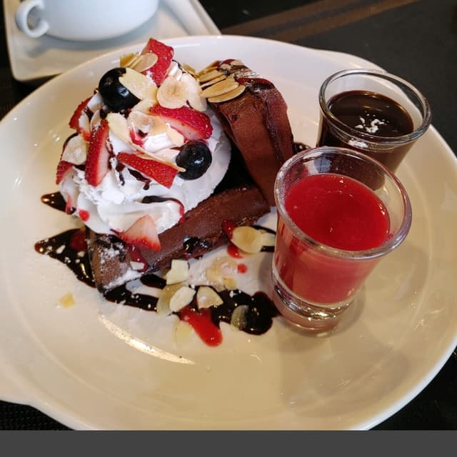 Foto do prato “Chocolate Waffles”