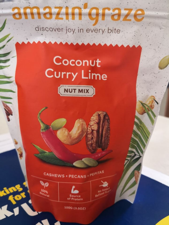 photo of Amazin' graze Coconut Curry Lime Nut Mix shared by @nana on  24 Oct 2018 - review