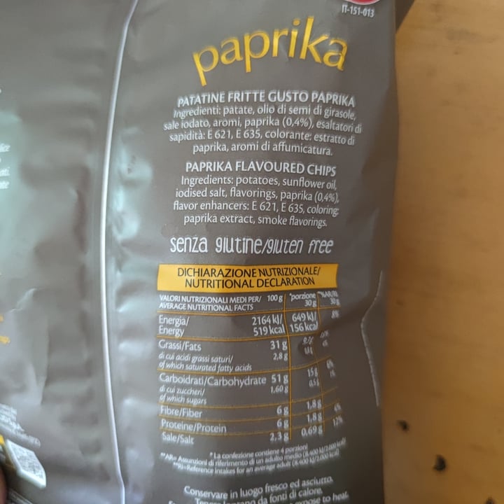 photo of Salati preziosi Patatine gusto paprika shared by @cindylala on  21 Jun 2022 - review