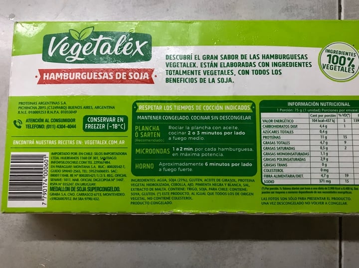 photo of Vegetalex Hamburguesas de Soja shared by @vickycampano on  27 Mar 2020 - review