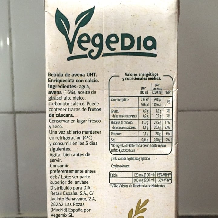 review photo of Vegedia Llet de Civada shared by @vgnisme on 07 Feb 2022 - review