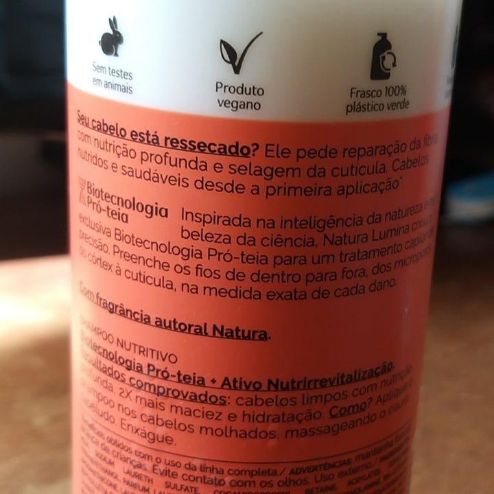 review photo of Natura Lumina shampoo cabello seco shared by @lizmancuso on 30 Jul 2022 - review
