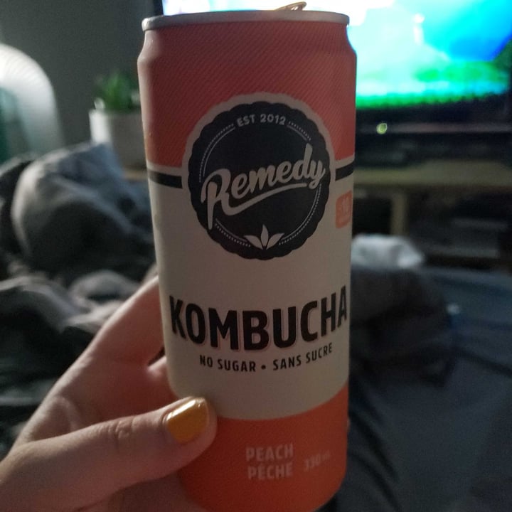 review photo of Remedy Peach kombucha shared by @morningcoffee on 09 Jun 2021 - review