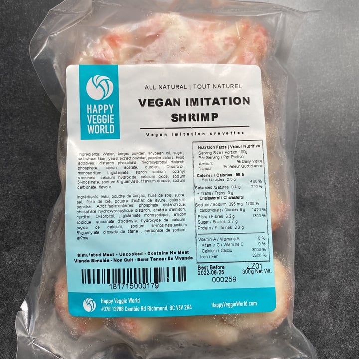 photo of Happy Veggie World Vegan Imitation Shrimp shared by @veganmika on  22 Feb 2021 - review