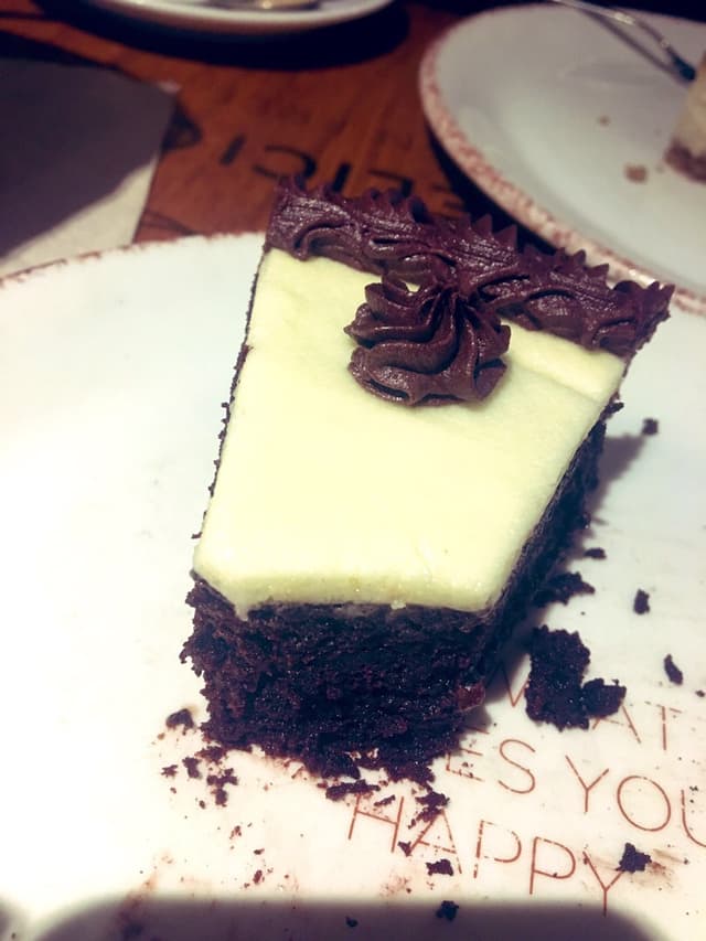 Foto do prato “Tarta de chocolate y vainilla”