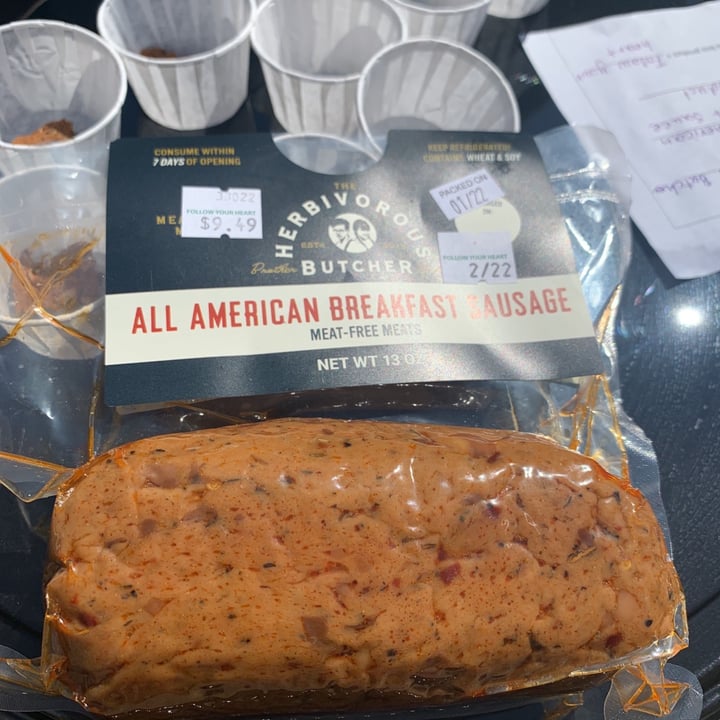 photo of The Herbivorous Butcher All American Breakfast Sausage shared by @azitamir on  13 Mar 2021 - review