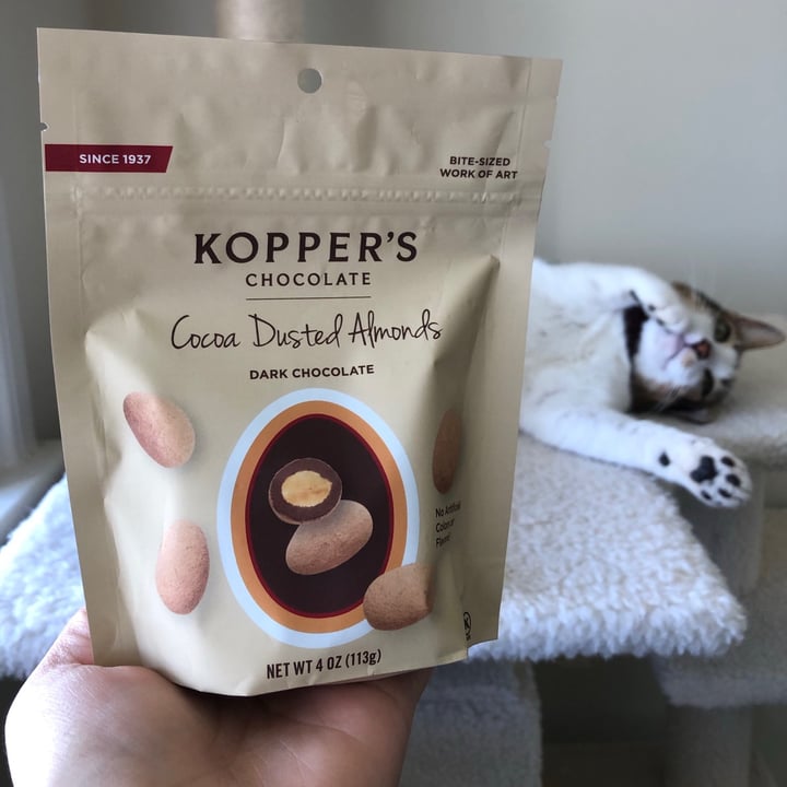 photo of Kopper's Cocoa Dusted Almonds shared by @brazilianvegan on  22 Nov 2020 - review
