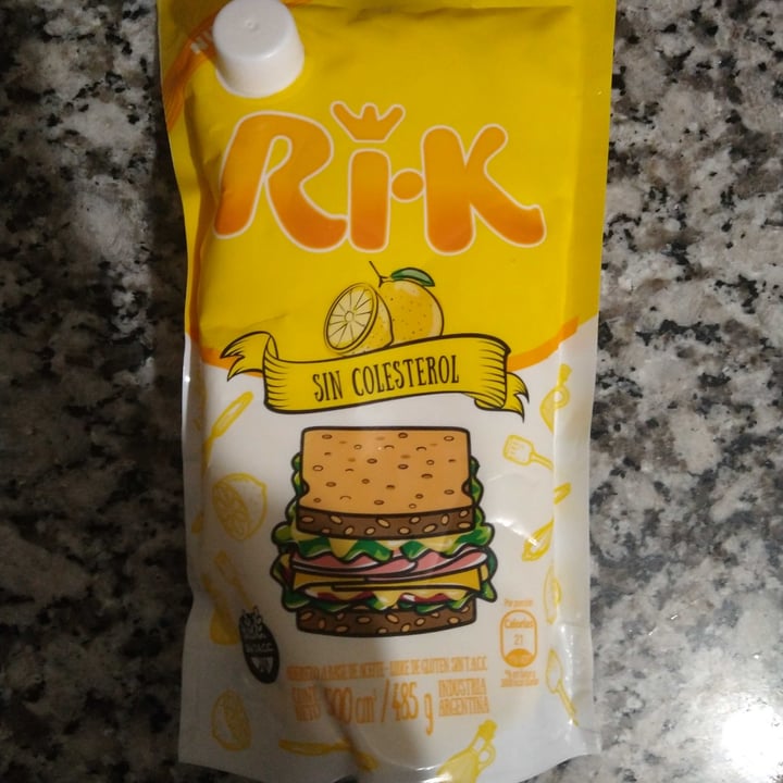review photo of Ri-k Mayonesa Vegana Sin Colesterol shared by @roberenicediaz on 12 Oct 2020 - review