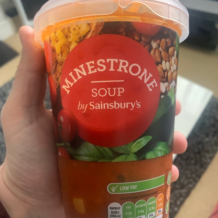 photo of Sainsbury's Minestrone Soup shared by @richgreenwood on  18 May 2021 - review