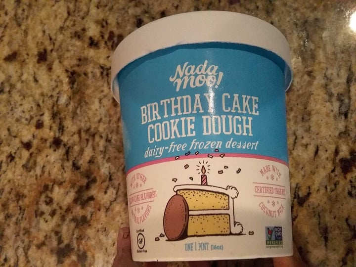 photo of NadaMoo! Birthday Cake Cookie Dough shared by @ambularfortheanimals on  09 Oct 2018 - review