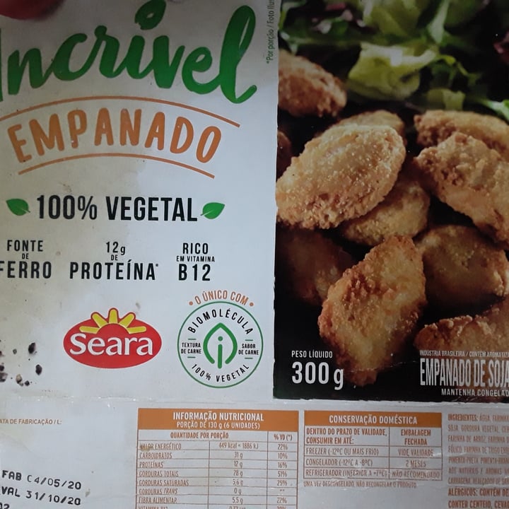 review photo of Incrível - Seara Empanado de Frango shared by @kkyyaarraa on 24 Apr 2022 - review