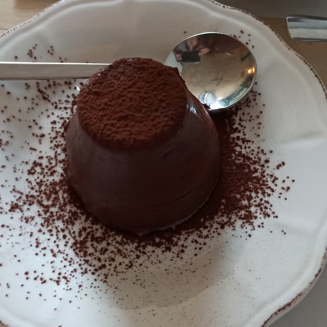 菜肴“Budino al cioccolato fondente”的照片