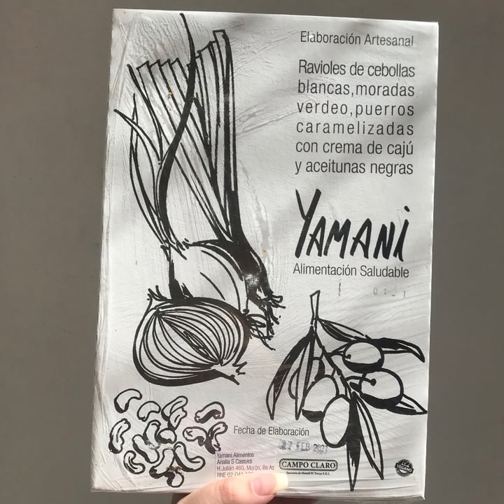 review photo of Yamani Alimentos Ravioles de Cebollas Blancas, Moradas, Verdeo, Puerros, Caramelizadas con Crema de Cajú y Aceitunas Negras shared by @buenavibraarg on 19 Mar 2021 - review