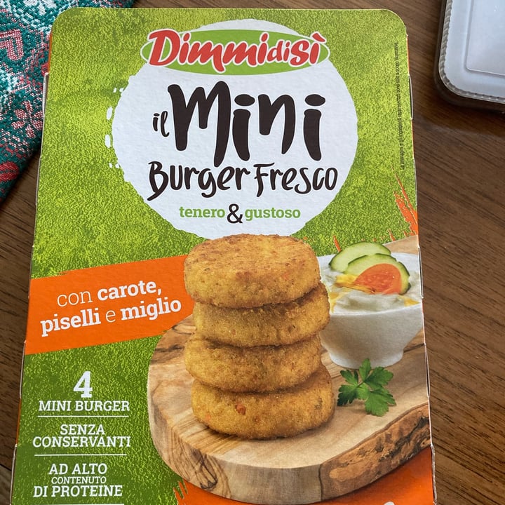 photo of Dimmidisi Mini Burger Carote, Pisello E Miglio shared by @claaff on  25 Oct 2022 - review