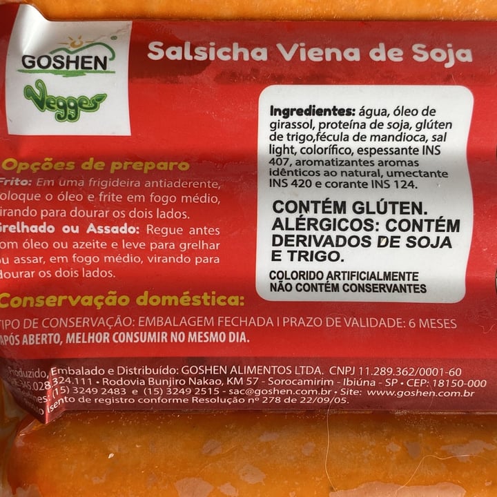 review photo of Goshen Vegges Salsicha Viena Vegana shared by @graguapo on 30 Oct 2022 - review