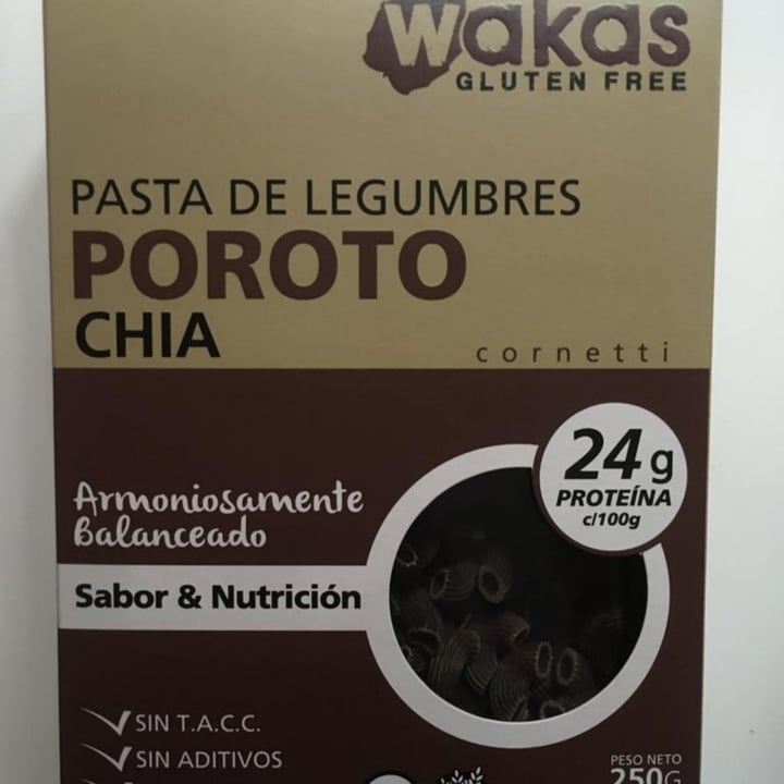 photo of Wakas Pasta de Legumbres Poroto y Chia shared by @sandru on  29 Jun 2022 - review