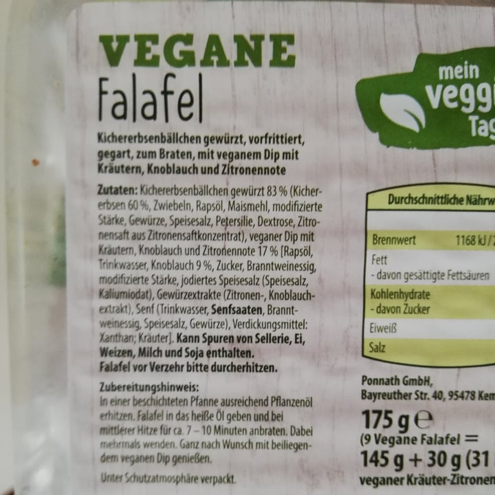 photo of Mein Veggie Tag vegane Falafel shared by @heyimvegan on  29 Jul 2021 - review