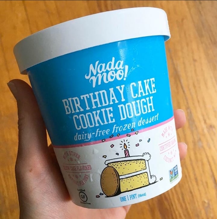 photo of NadaMoo! Birthday Cake Cookie Dough shared by @mayabates on  18 Mar 2020 - review