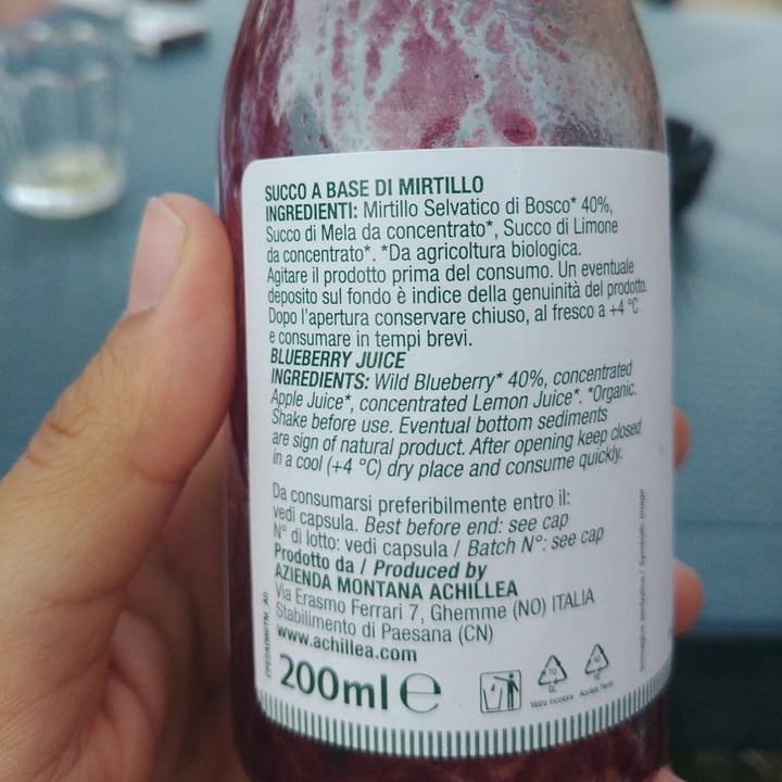 photo of achillea azienda montana succo di mirtillo shared by @kaanubuai on  22 Aug 2022 - review