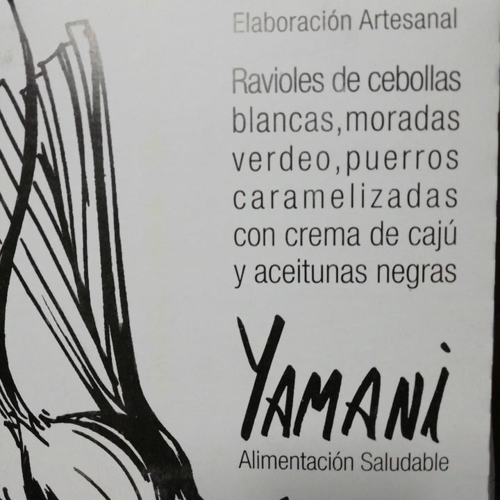 photo of Yamani Alimentos Ravioles de Cebollas Blancas, Moradas, Verdeo, Puerros, Caramelizadas con Crema de Cajú y Aceitunas Negras shared by @defrentealmar on  10 Aug 2020 - review