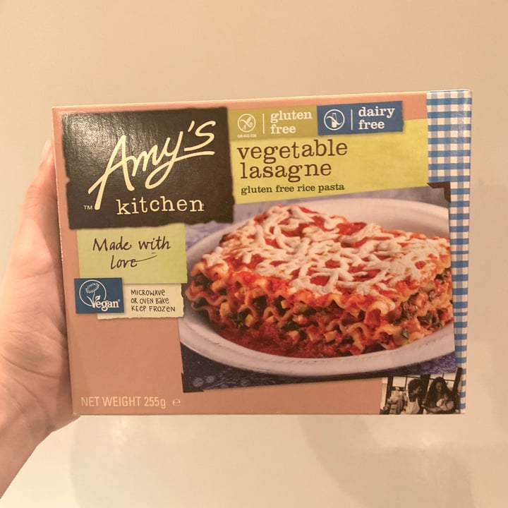 review photo of Amy’s Vegetable Lasagna shared by @saudivegancommunity on 13 Oct 2020 - review