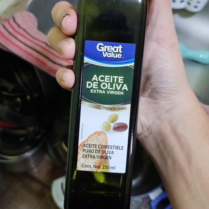 photo of Great Value  aceite de Oliva Extra Virgen shared by @kaipamyuhi on  29 Jun 2022 - review