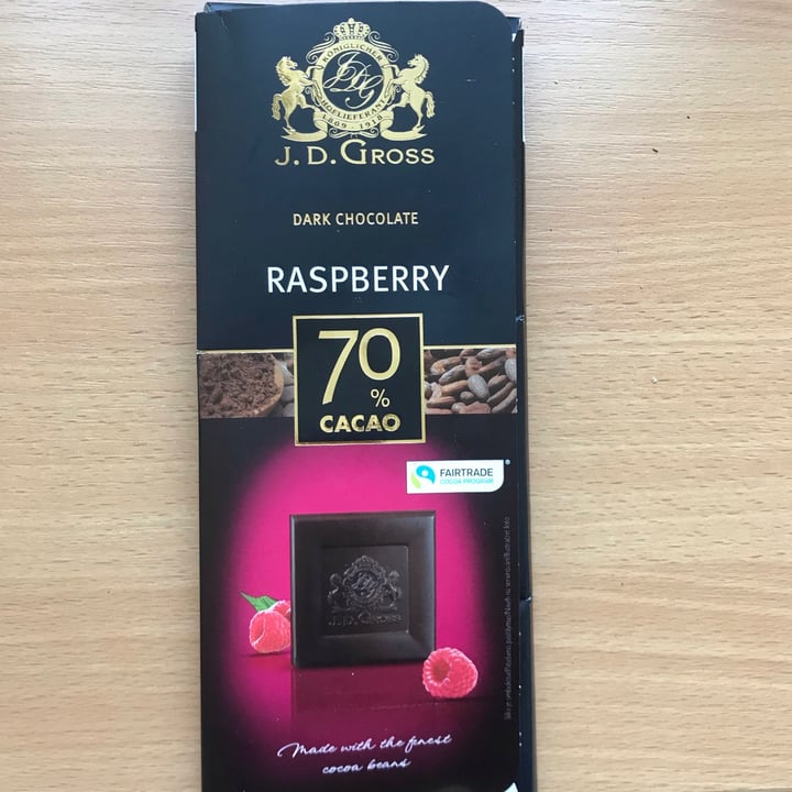 photo of J. D. Gross Dark Chocolate With Rasberries shared by @eml on  20 Dec 2020 - review