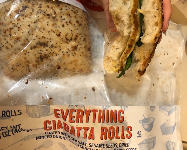 photo of Trader Joe's Everything ciabatta rolls shared by @katiewink on  01 Feb 2020 - review