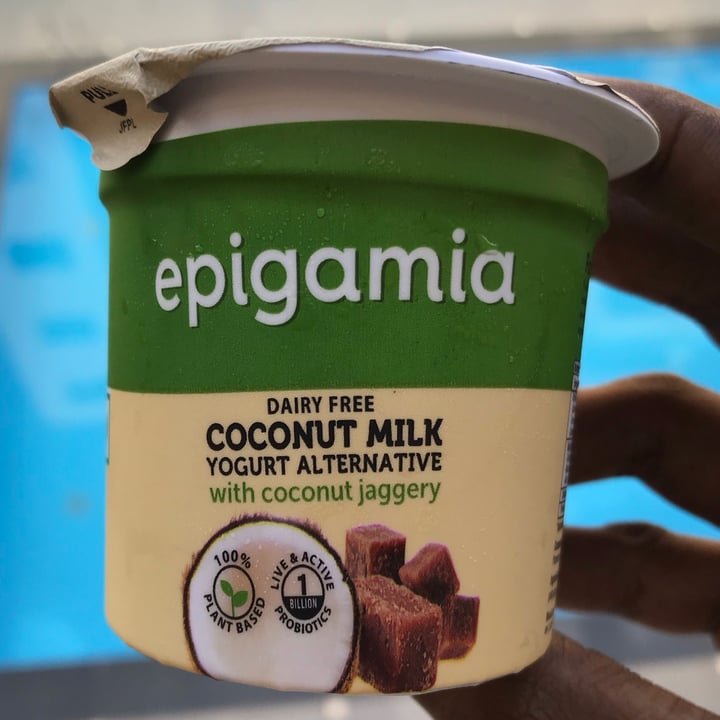 photo of Epigamia Coconut milk yogurt with coconut jaggery shared by @veganniran on  10 Dec 2020 - review
