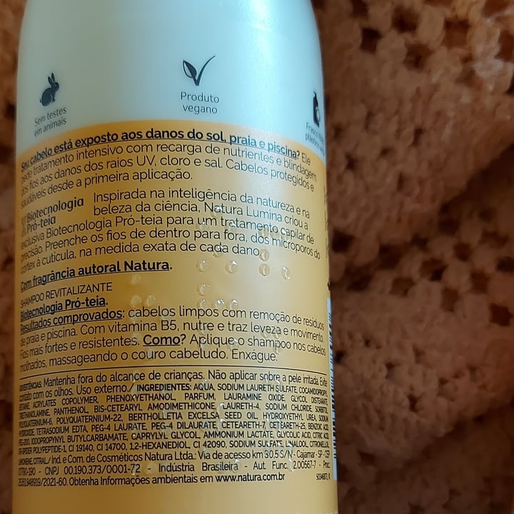 review photo of Natura Lumina Shampoo shared by @lucoruja on 03 May 2022 - review