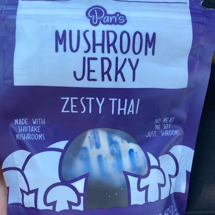 photo of Pan's Mushroom Jerky Zest thai Mushroom Jerky shared by @leovego on  15 Jan 2022 - review