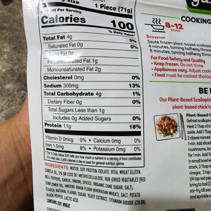 review photo of Gardein Lightly Seasoned Chick’n Scallopini shared by @veegan on 18 Dec 2022 - review