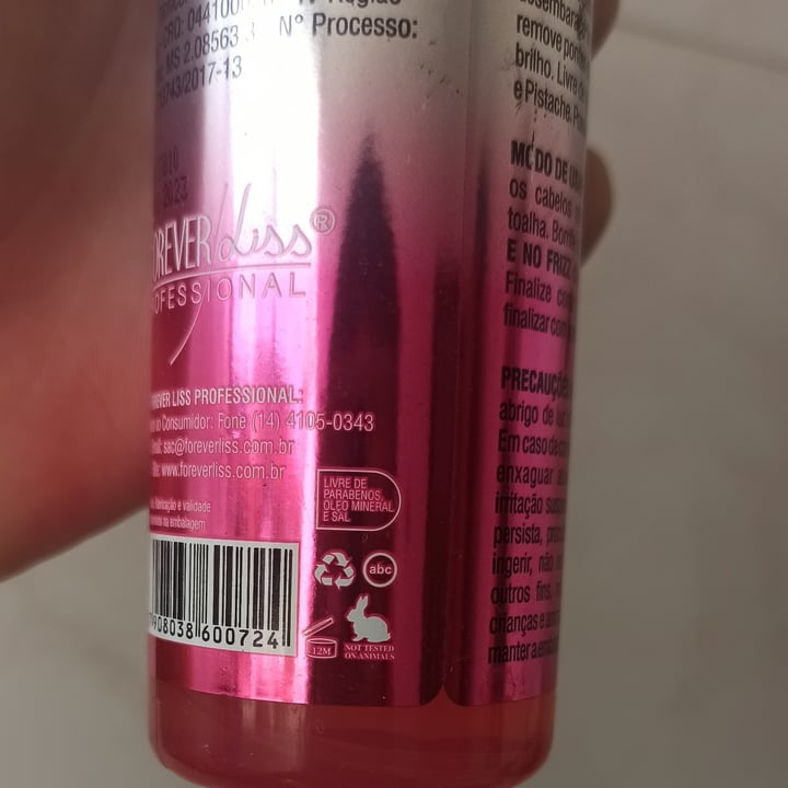 photo of Forever liss Bye Bye volume e No Frizz shared by @palomasantos on  31 Jan 2022 - review