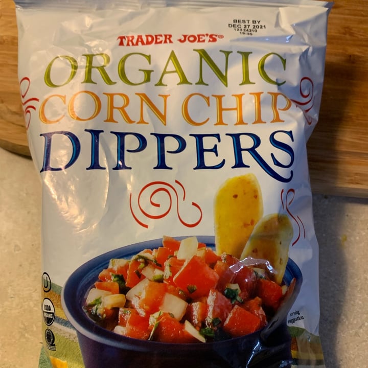 photo of Trader Joe's Organic Corn chip dippers shared by @keeponveganon on  15 Oct 2021 - review