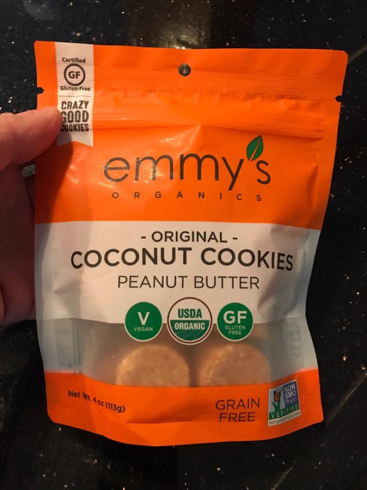 photo of emmy's organics Coconut Cookies Peanut Butter shared by @mnvegan on  21 Sep 2019 - review