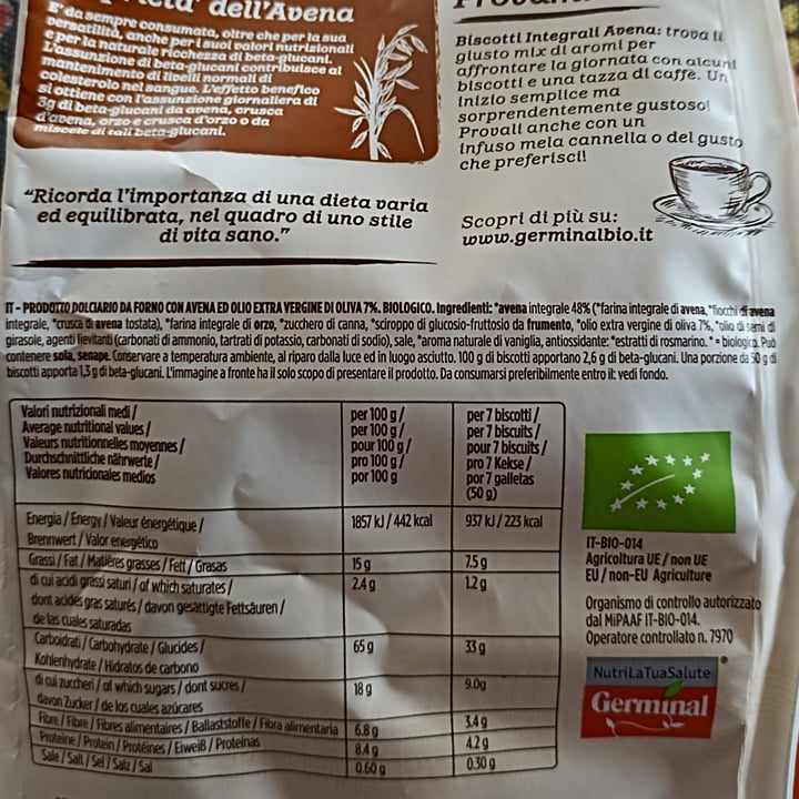 photo of Germinal Bio Biscotti avena shared by @haruchan on  24 Nov 2022 - review