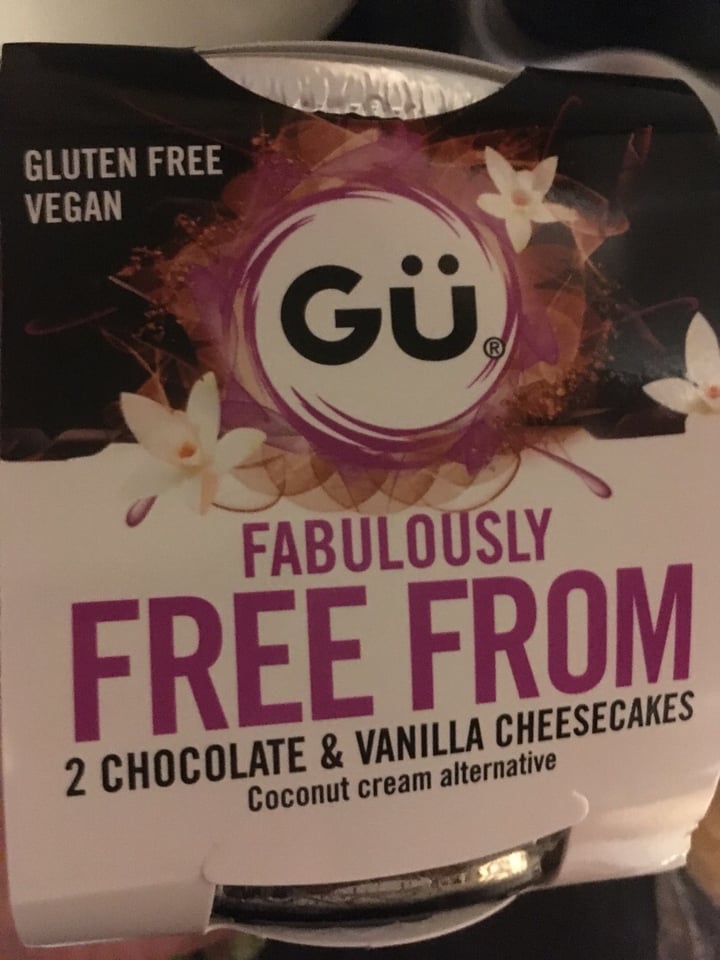 review photo of Gü Freefrom Chocolate & Vanilla Cheesecakes shared by @sammydodger on 25 Mar 2020 - review