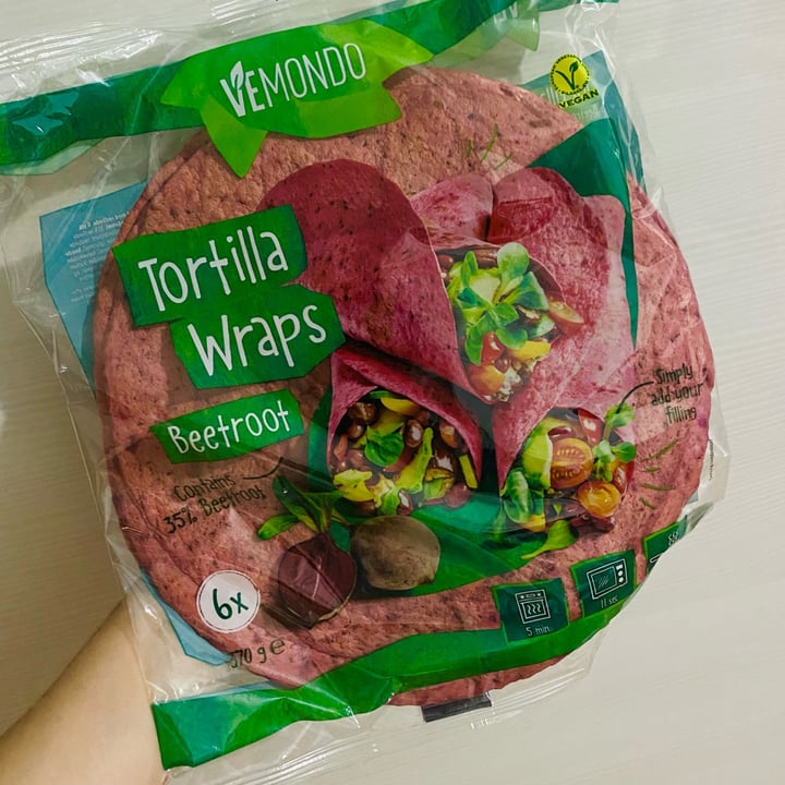 photo of Vemondo  tortilla wraps alla barbabietola shared by @elitofu on  09 Aug 2022 - review