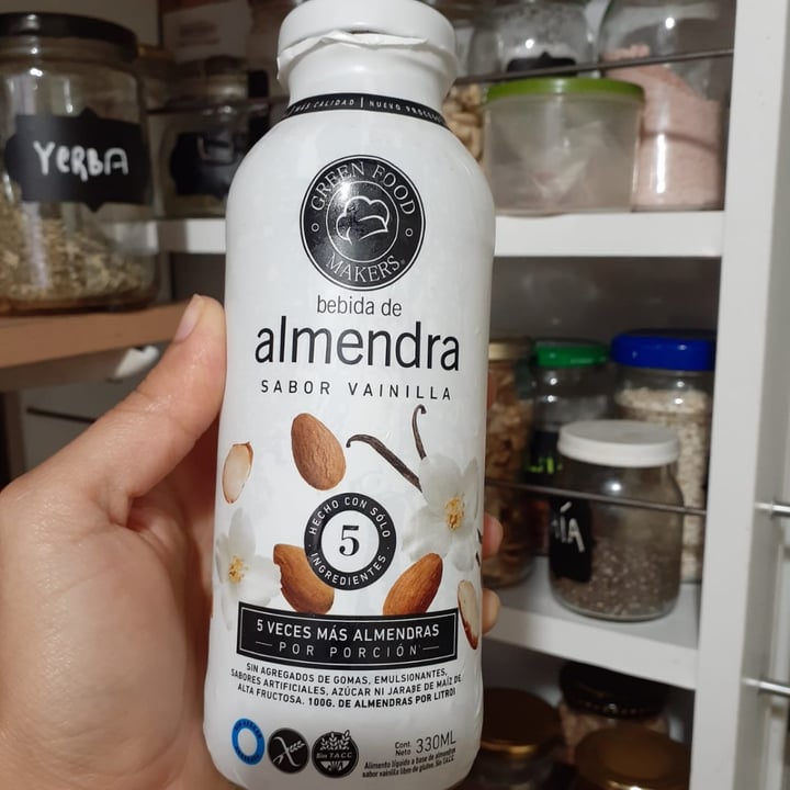 photo of Green Food Makers Leche Almendras Sabor Vainilla shared by @veganargentin on  01 Feb 2021 - review