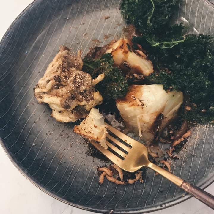 photo of HRVST Cafe & Bar Hay salt baked celeriac, onion purée, veggie jus, charred kale, tempura shimeji chunk, puffed wild rice, shaved shiitake shared by @smoothievore on  10 Jun 2018 - review