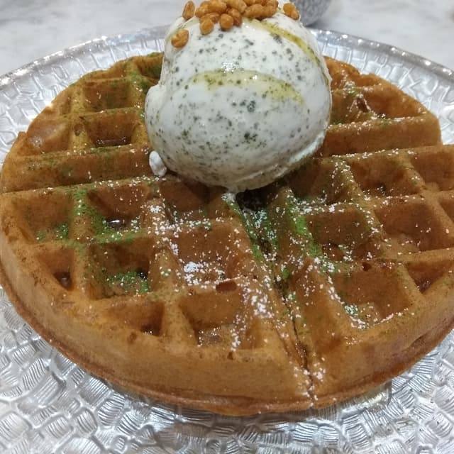 「Matcha Cookies & Cream Gelato」の料理の写真