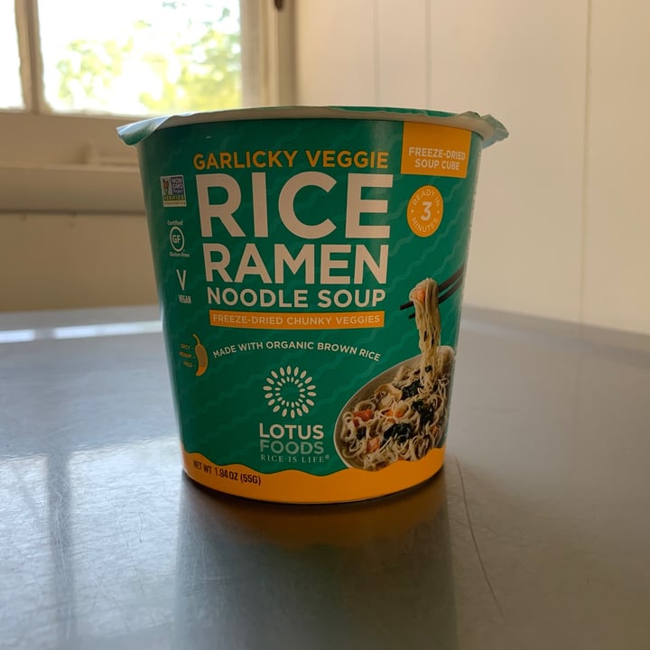 photo of Lotus Foods - Rice Is Life Garlicky Veggie: Rice Ramen Noodle Soup (instant) shared by @allhess on  05 May 2020 - review