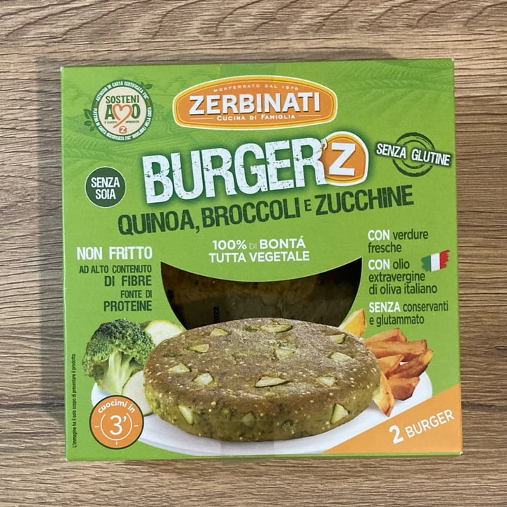 photo of Zerbinati Burger'Z Quinoa, Broccoli e Zucchine shared by @ninny80 on  16 Jun 2022 - review