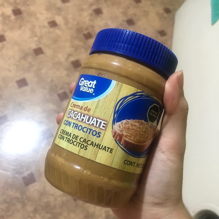 photo of Great Value  Crema De Cacahuate Con Trocitos shared by @daliamariaa on  20 Jul 2021 - review