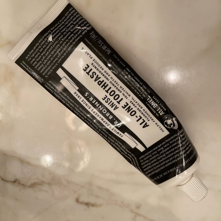 photo of Dr. Bronner's Anise All-One Toothpaste shared by @polliver on  29 Jan 2022 - review