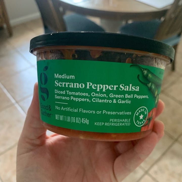 photo of Good & Gather Serrano Pepper Salsa shared by @nikkidavisarmstrong on  27 May 2022 - review